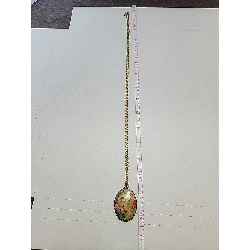 Vintage Necklace "Fragonard courting couple" - Picture 3 of 5